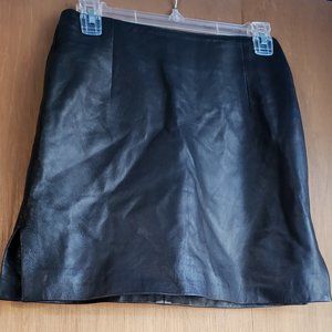 Black Leather Mini Skirt Hugo Buscati